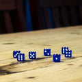 Chessex #23606 - Translucent Blue / White d6 (12ct)